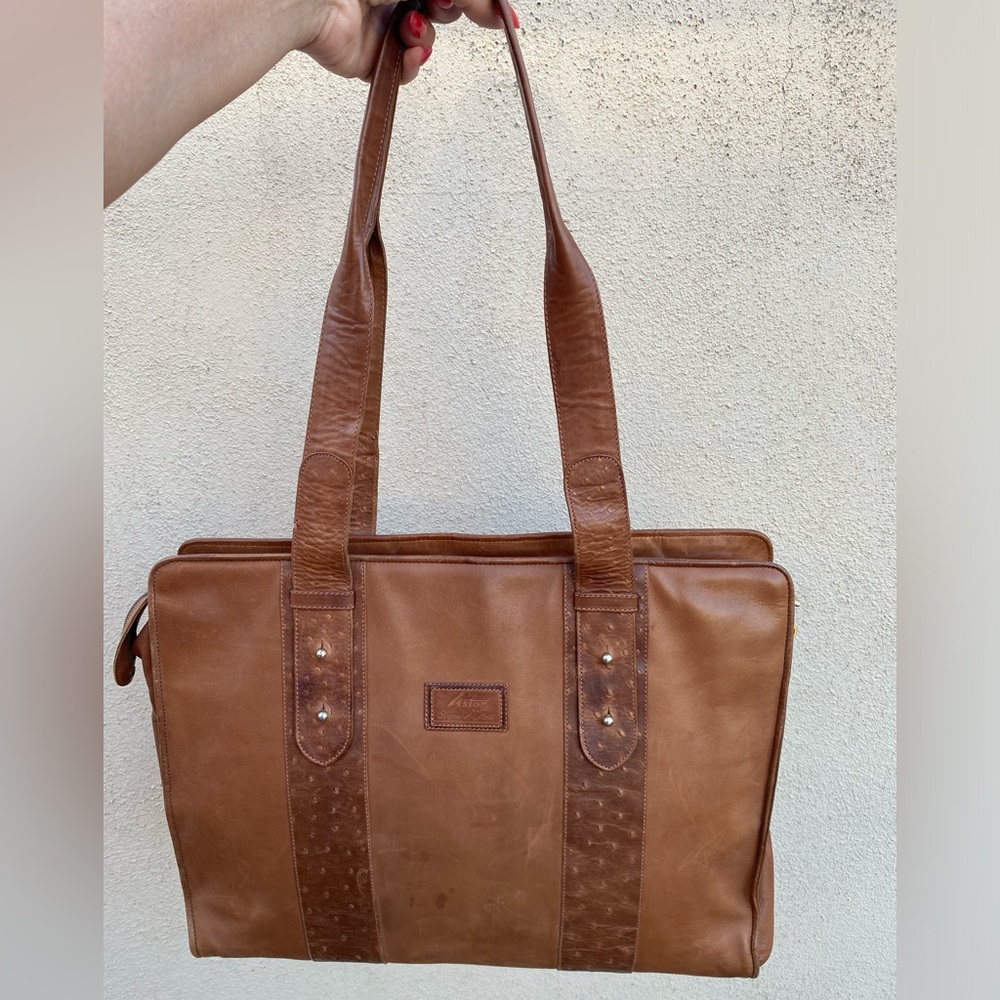 Vintage Leonardo Masi Leather Briefcase Made in Italy Portfolio